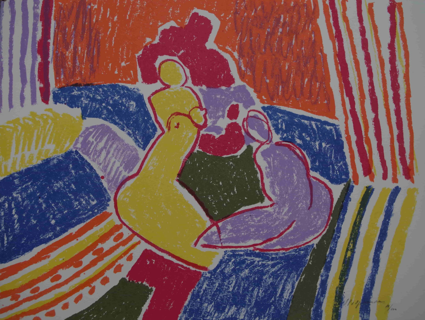 Jan Peter van Opheusden - silkscreen - Meeting