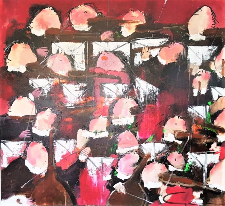 Gerdine Duijsens - Painting - The Orchestra