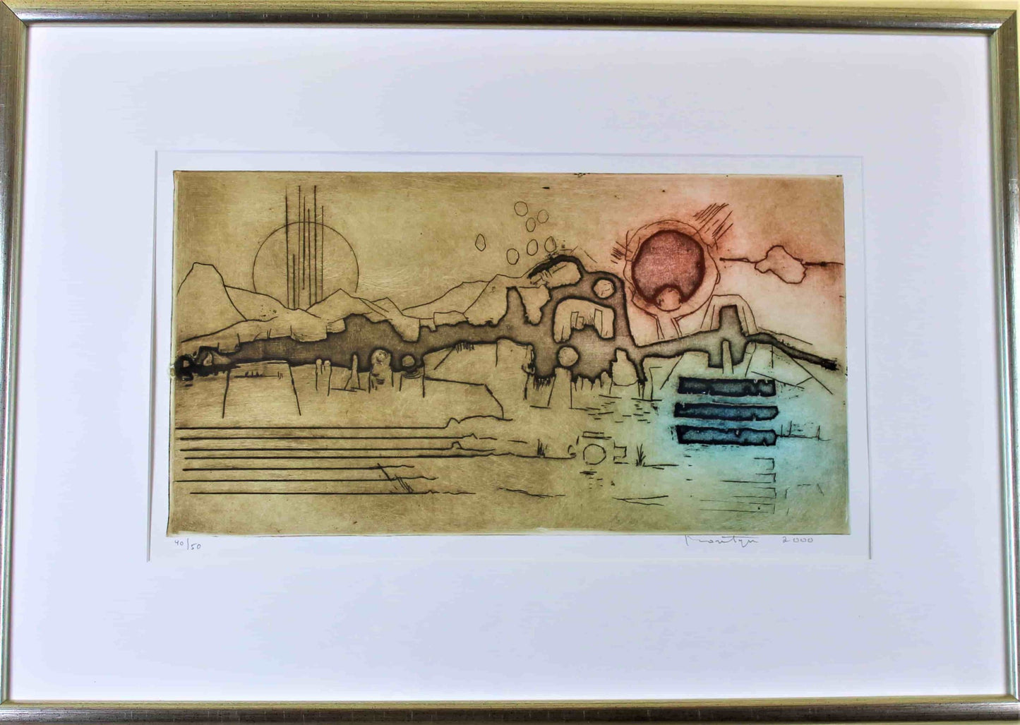 Jan Montijn - Zeefdruk - Berges du Mecon II