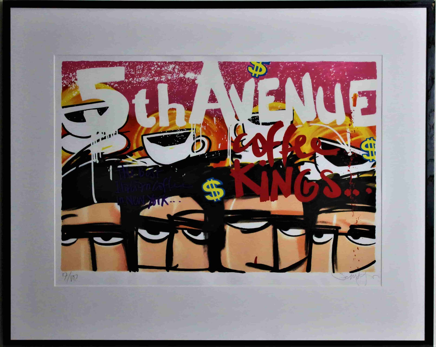 Selwyn Senatori -screenprint- Coffee Kings 5th avenue