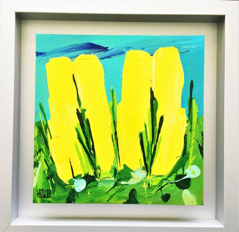Ad van Hassel - Painting - Yellow Tulips