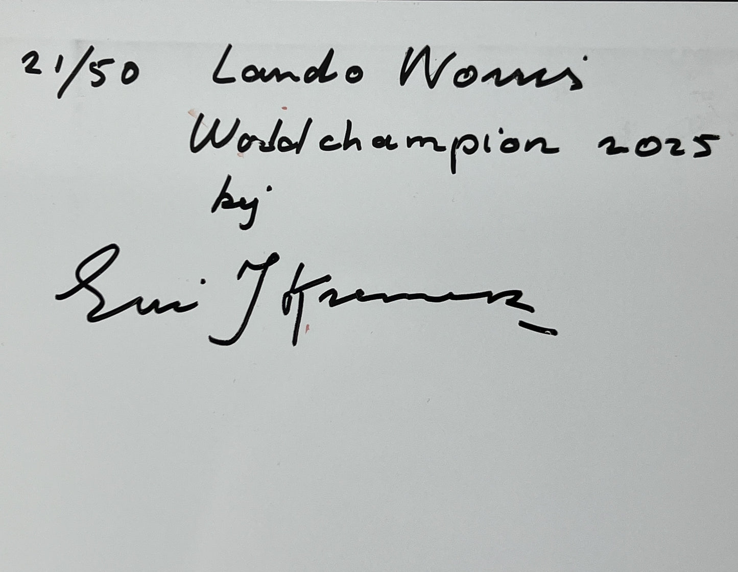 Eric Jan Kremer - Giclee - Lando Norris 2025
