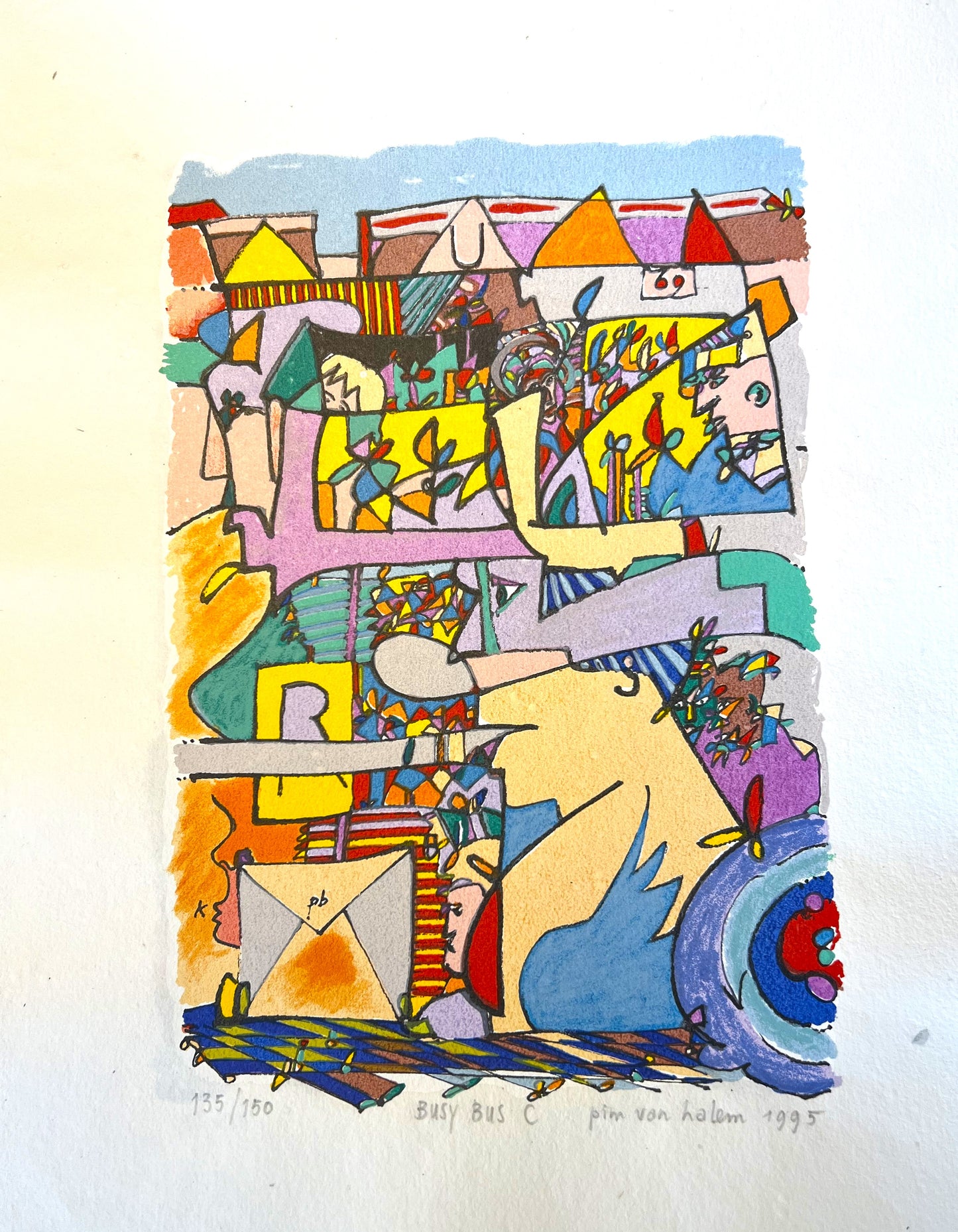 Pim van Halem - Zeefdruk - Busy bus C