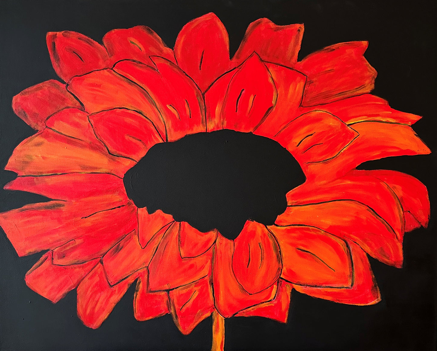 Janny van Beurden - Schilderij - Zonnebloem