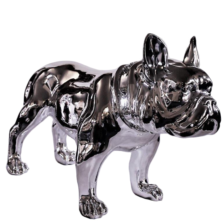 Large French Bull Dog Silver