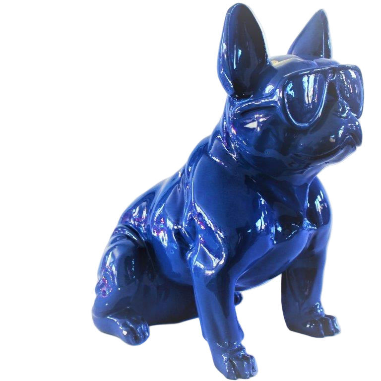 French Bull Dog Blue with glasses