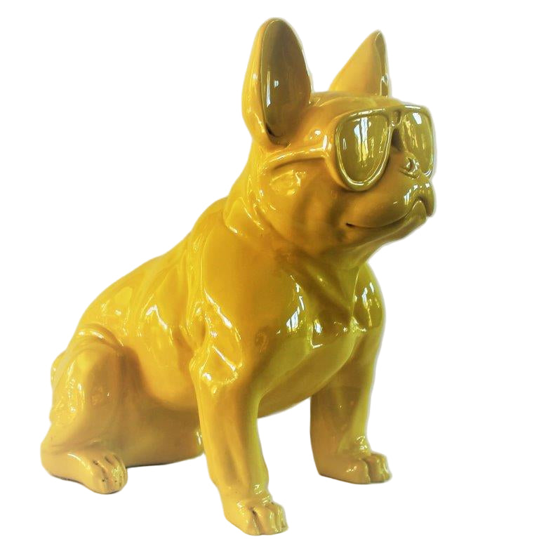 French Bull Dog Yellow with glasses
