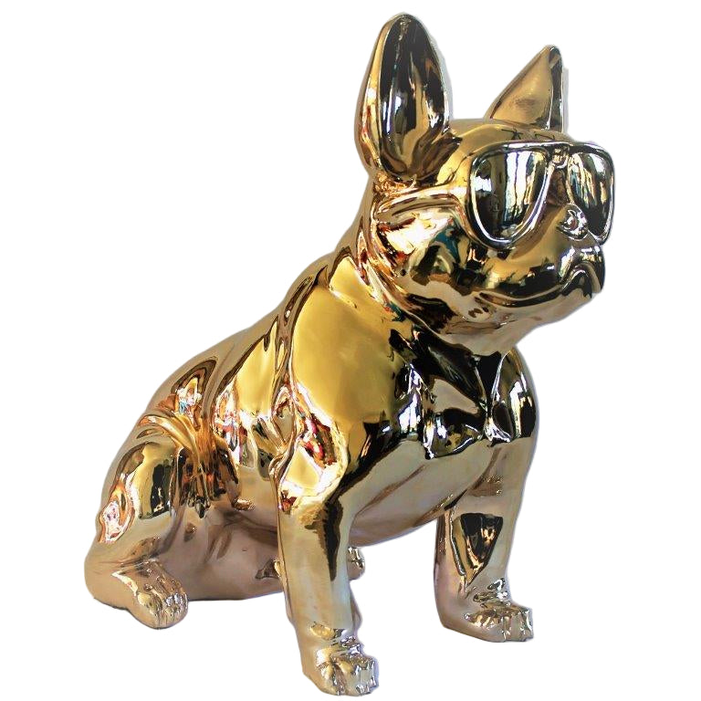 Franse Bull Dog Goud met bril