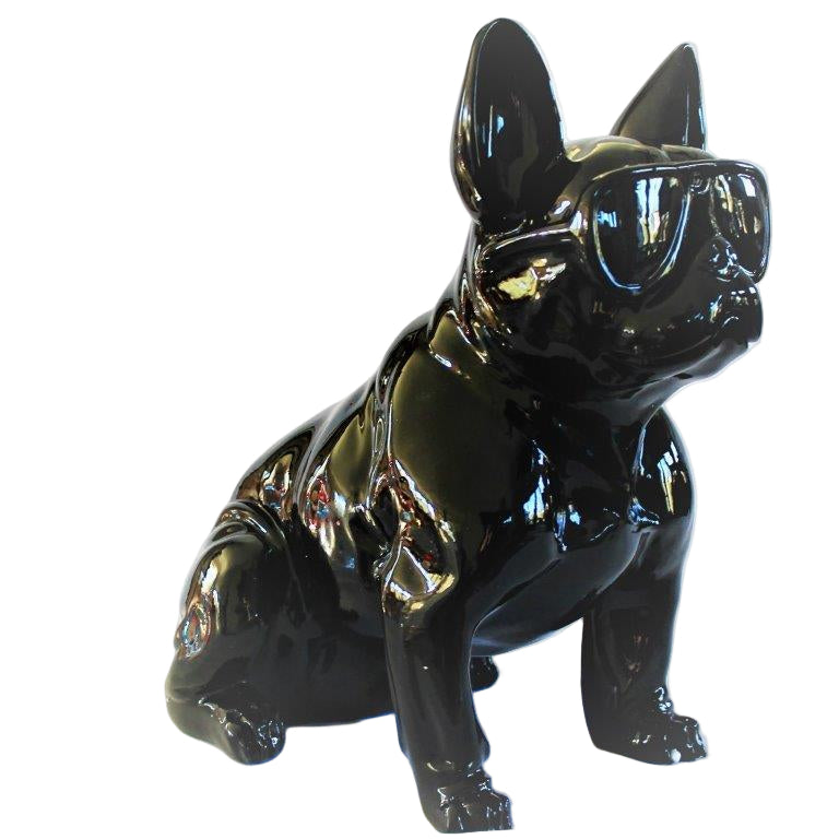 Franse Bull Dog Zwart met bril
