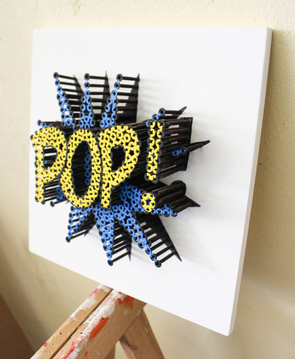 Alessandro Padovan - Screw art - Mini Pop blauw