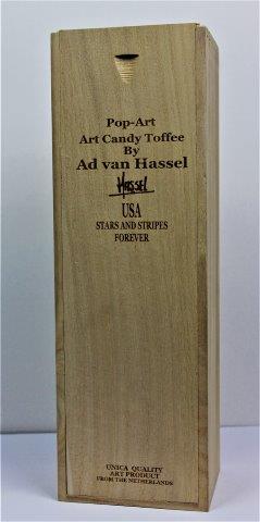 Ad van Hassel - Art Gift - Art Candy Toffee - Stars and stripes 33cm