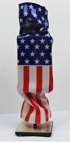 Ad van Hassel - Art Gift - Art Candy Toffee - Stars and stripes 33cm