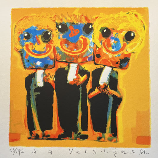 Ad Verstijnen - Zeefdruk - 3 Heren