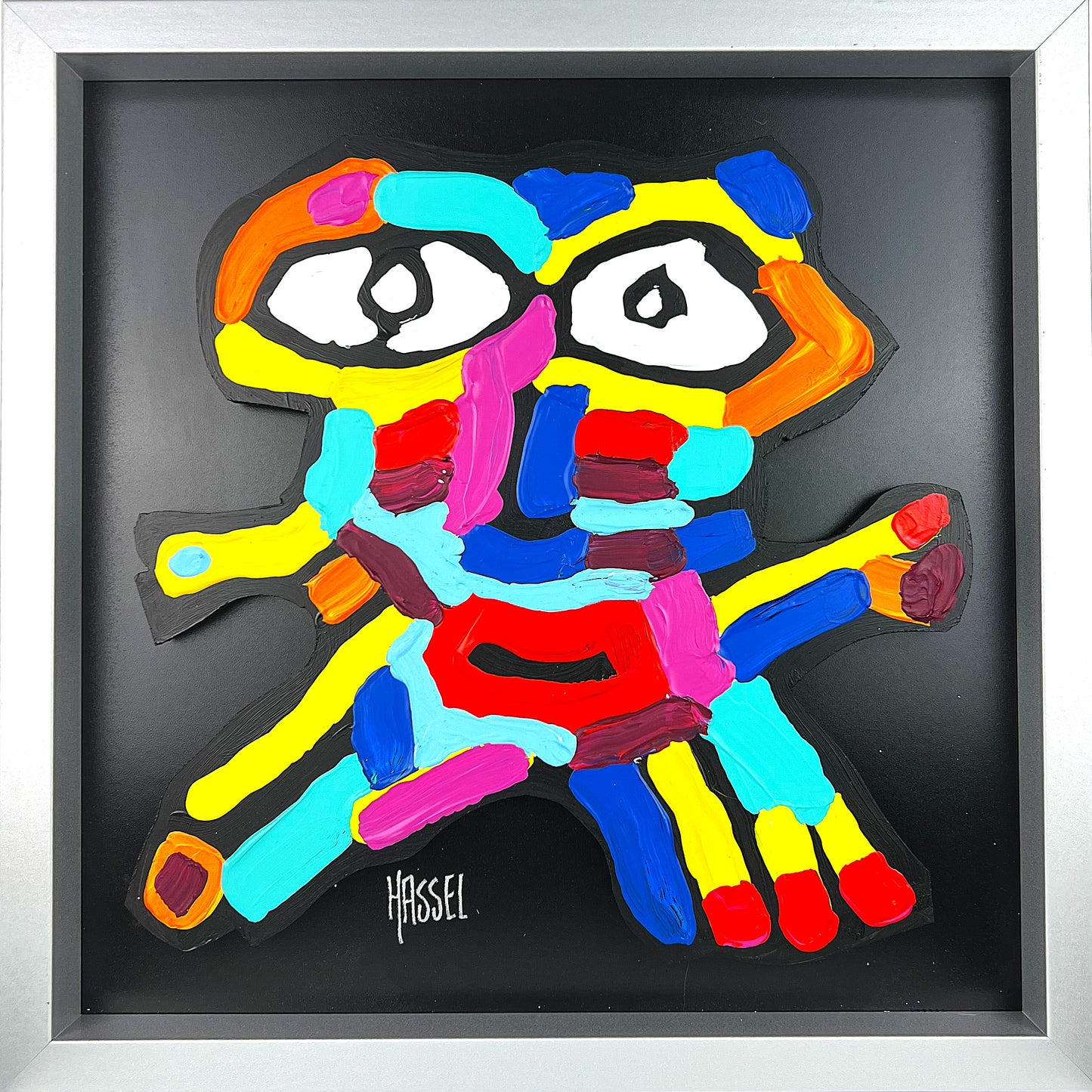 Ad van Hassel - Schilderij - Cobra face 4