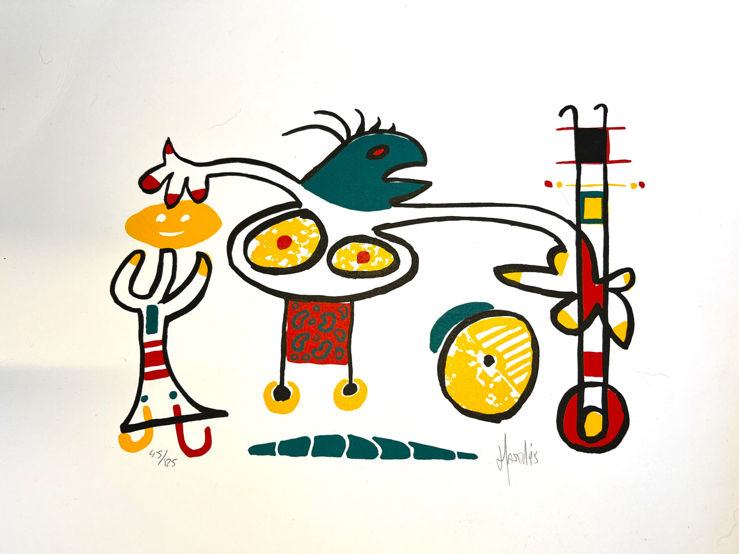 Ad van Hassel - Zeefdruk - Zonder titel