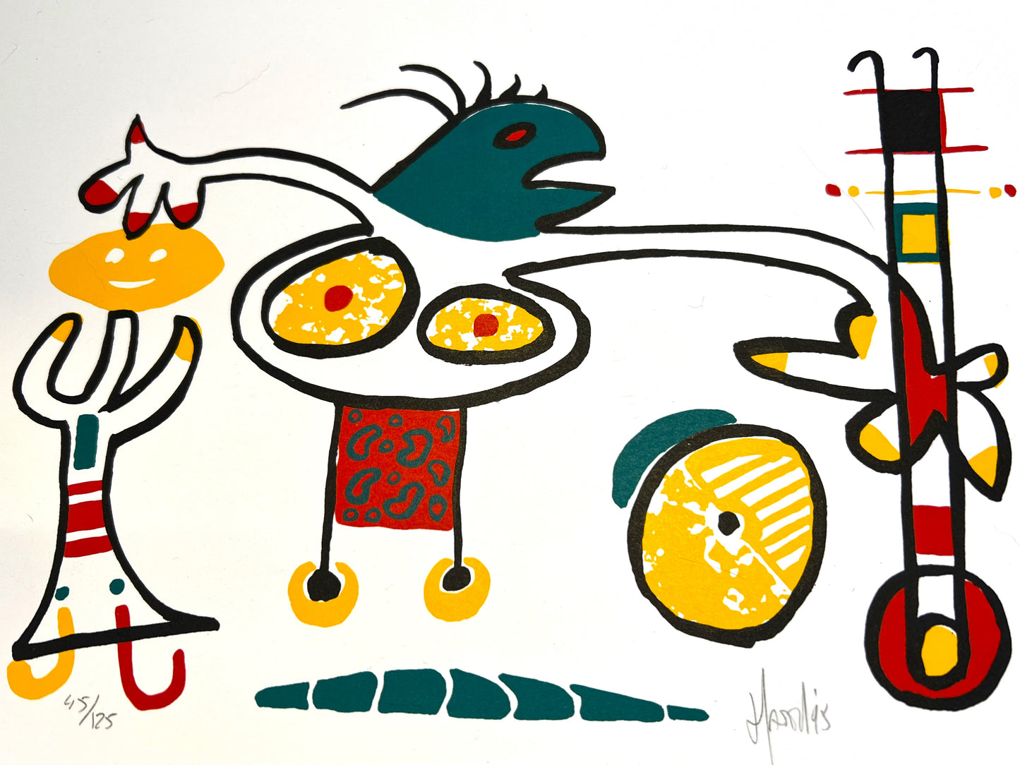 Ad van Hassel - Zeefdruk - Zonder titel