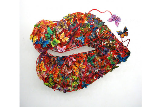 David Gerstein - Wall Sculpture - Burning Lips