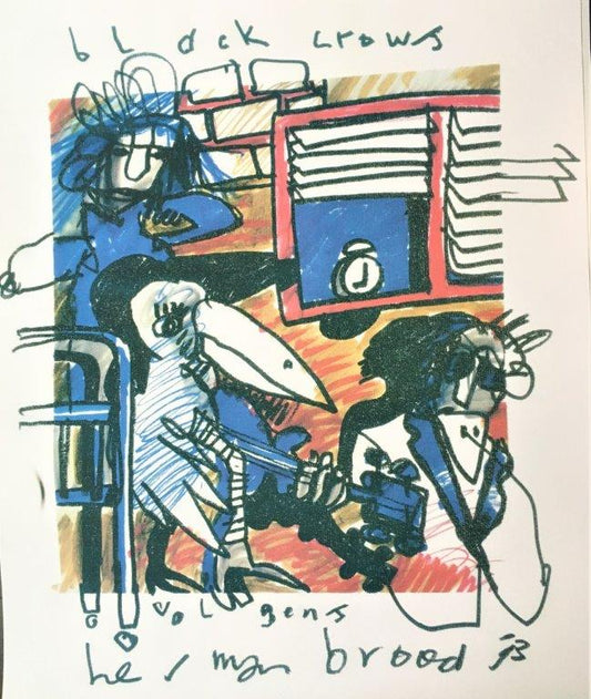 Herman Brood -litho - Black Crows