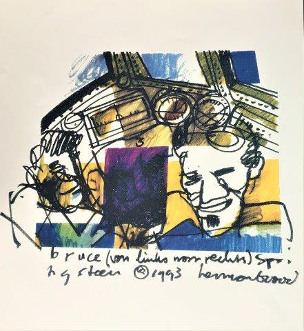 Herman Brood -litho - Bruce Springsteen