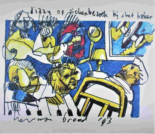 Herman Brood -litho - Chet Baker