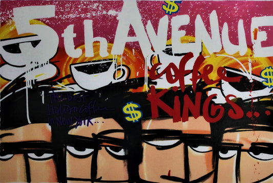 Selwyn Senatori -screenprint- Coffee Kings 5th avenue