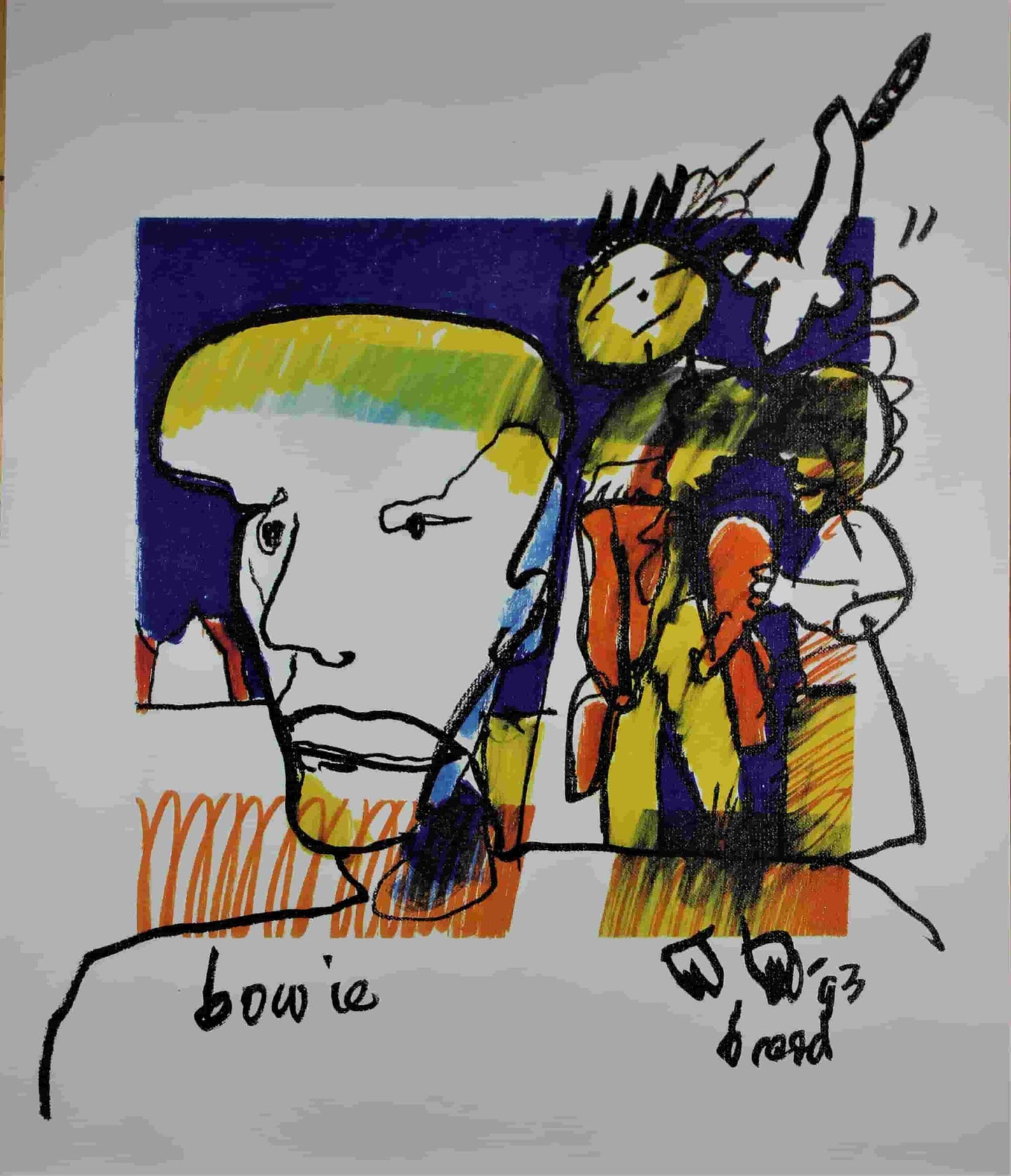 Herman Brood -litho - David Bowie