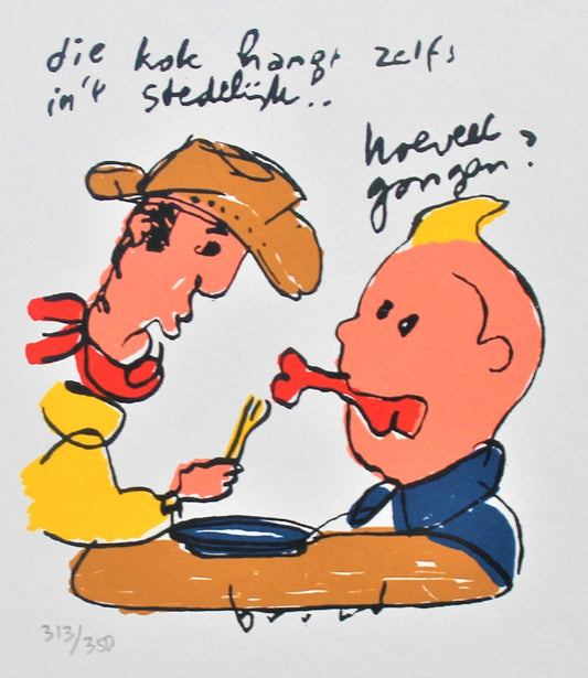 Herman Brood - zeefdruk - Die kok ....
