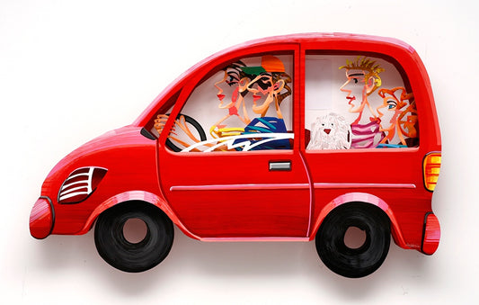 David Gerstein - Wall Sculpture - Family Car