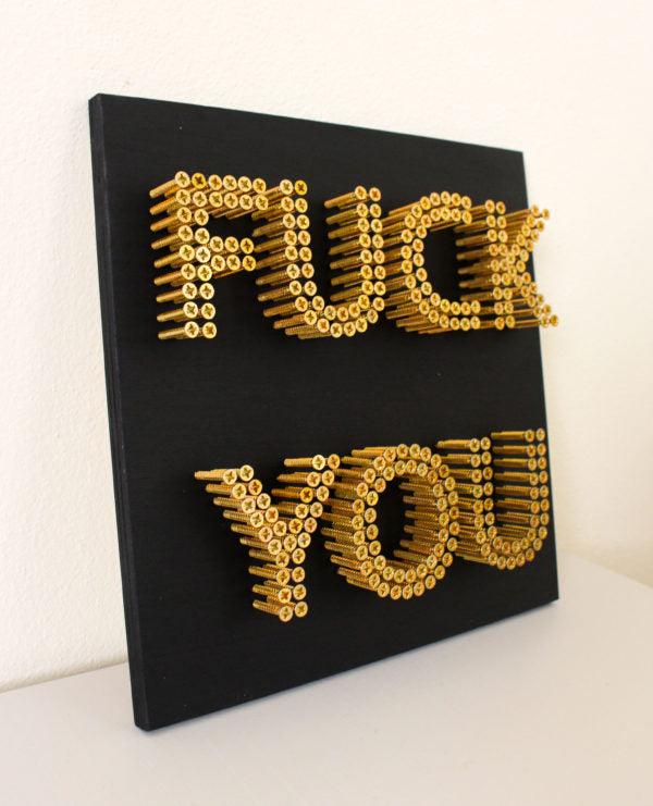 Alessandro Padovan - Screw art - F* You