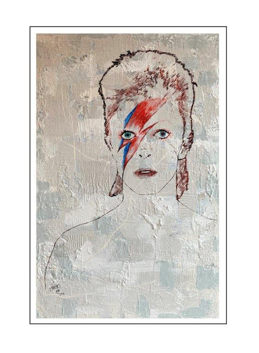 Maryam Bashari Rad - Schilderij - First day with David Bowie