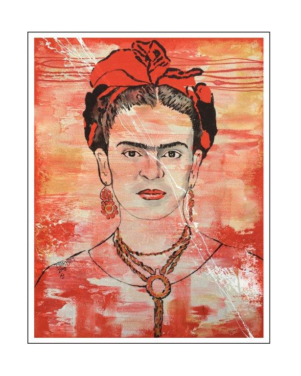 Maryam Bashari Rad - Painting - First day with Frida Kahlo