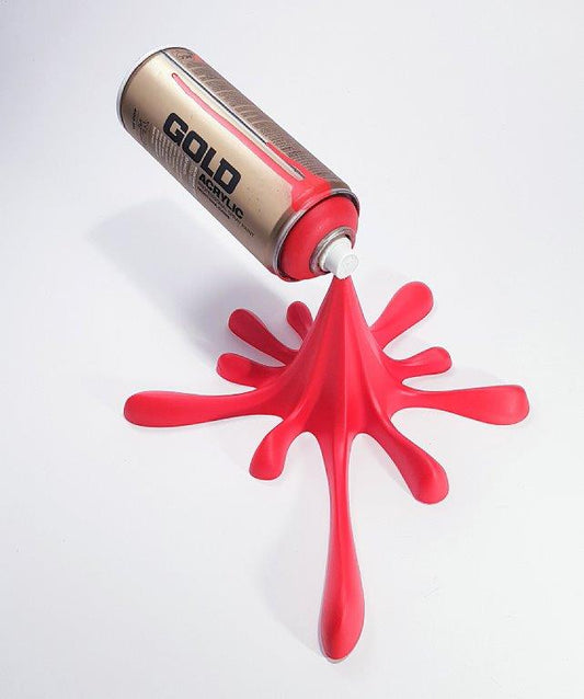 Kresimir Buden - Pop Art - Spray Can Gold Red