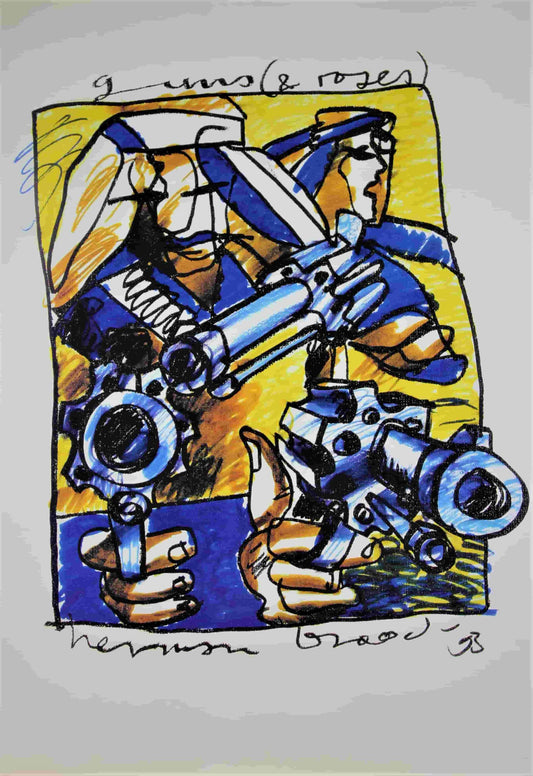 Herman Brood -litho - Guns n Roses