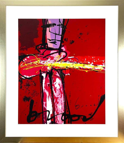 Herman Brood - Zeefdruk - Purple Haze (zilveren lijst)