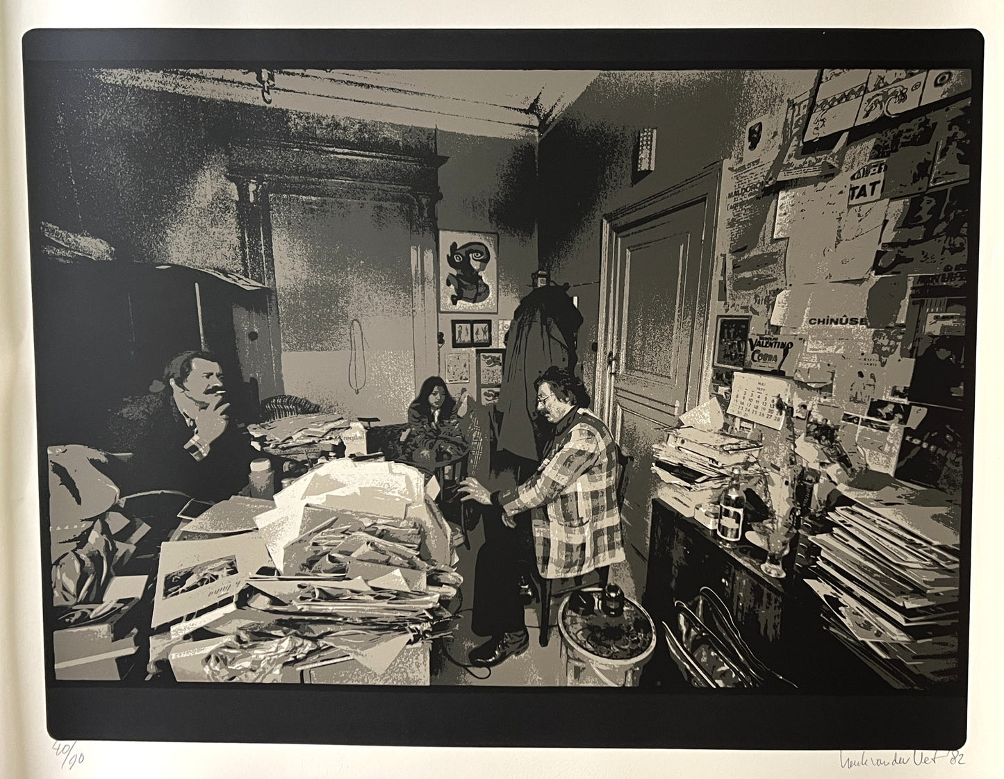 Henk van der Vet - Zeefdruk - Karel Appel en Christian Dotremont