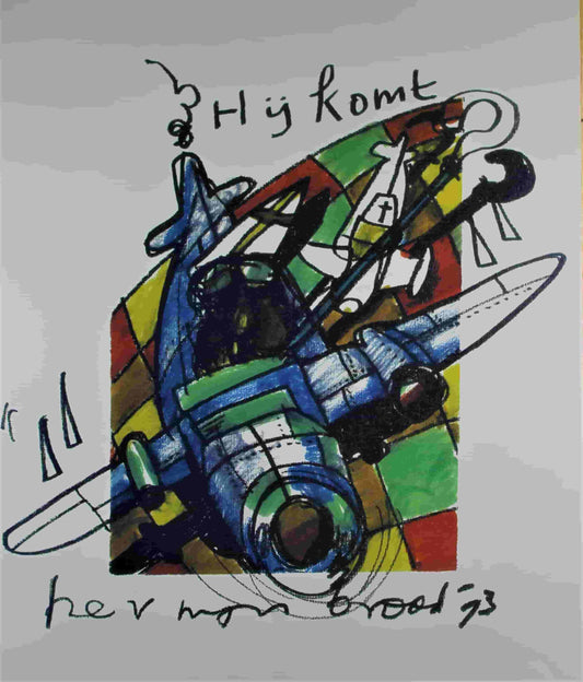 Herman Brood -litho - Hij komt (de Sint)