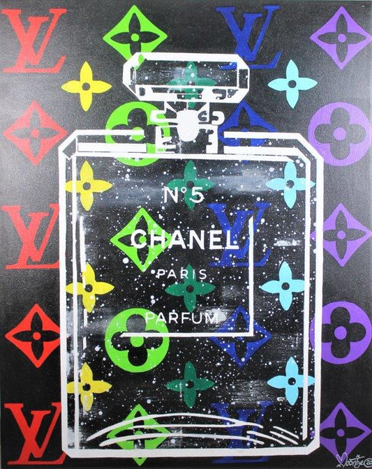 Moontje - schilderij - Louis Vuitton vs Chanel