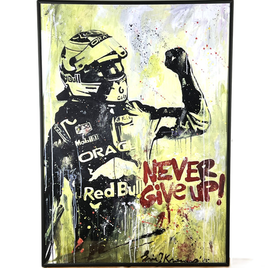 Eric Jan Kremer - Giclee - Max Verstappen Never give up