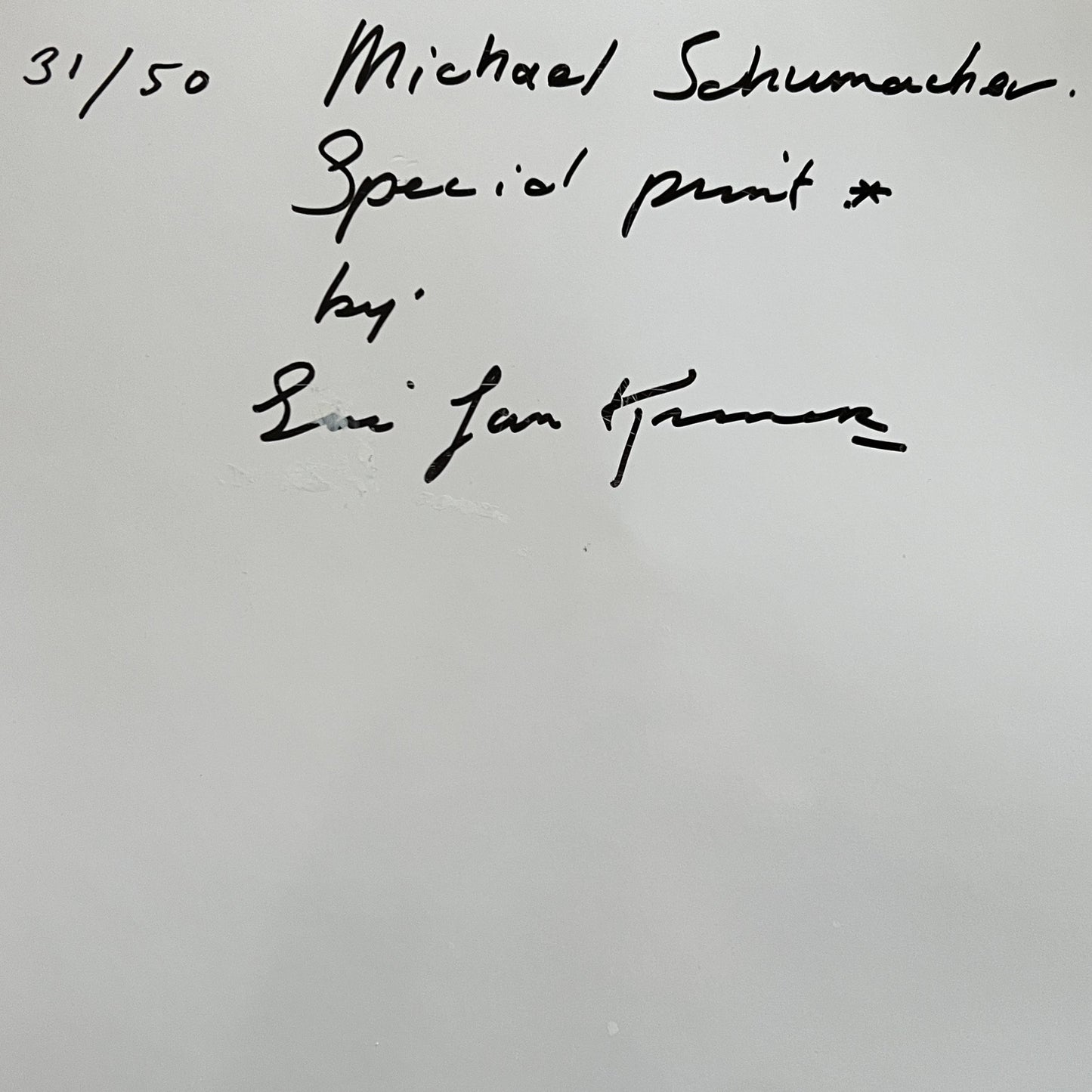 Eric Jan Kremer - Giclee - Michael Schumacher