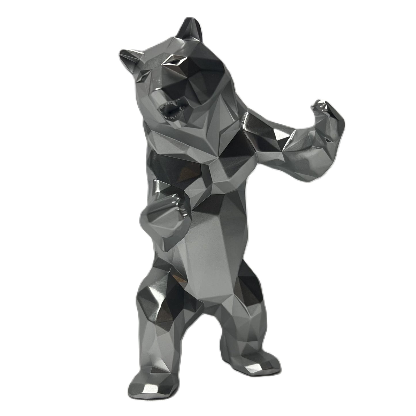 Richard Orlinski - kunstkado - Standing Bear Spirit Silver Matte edition limited Edition
