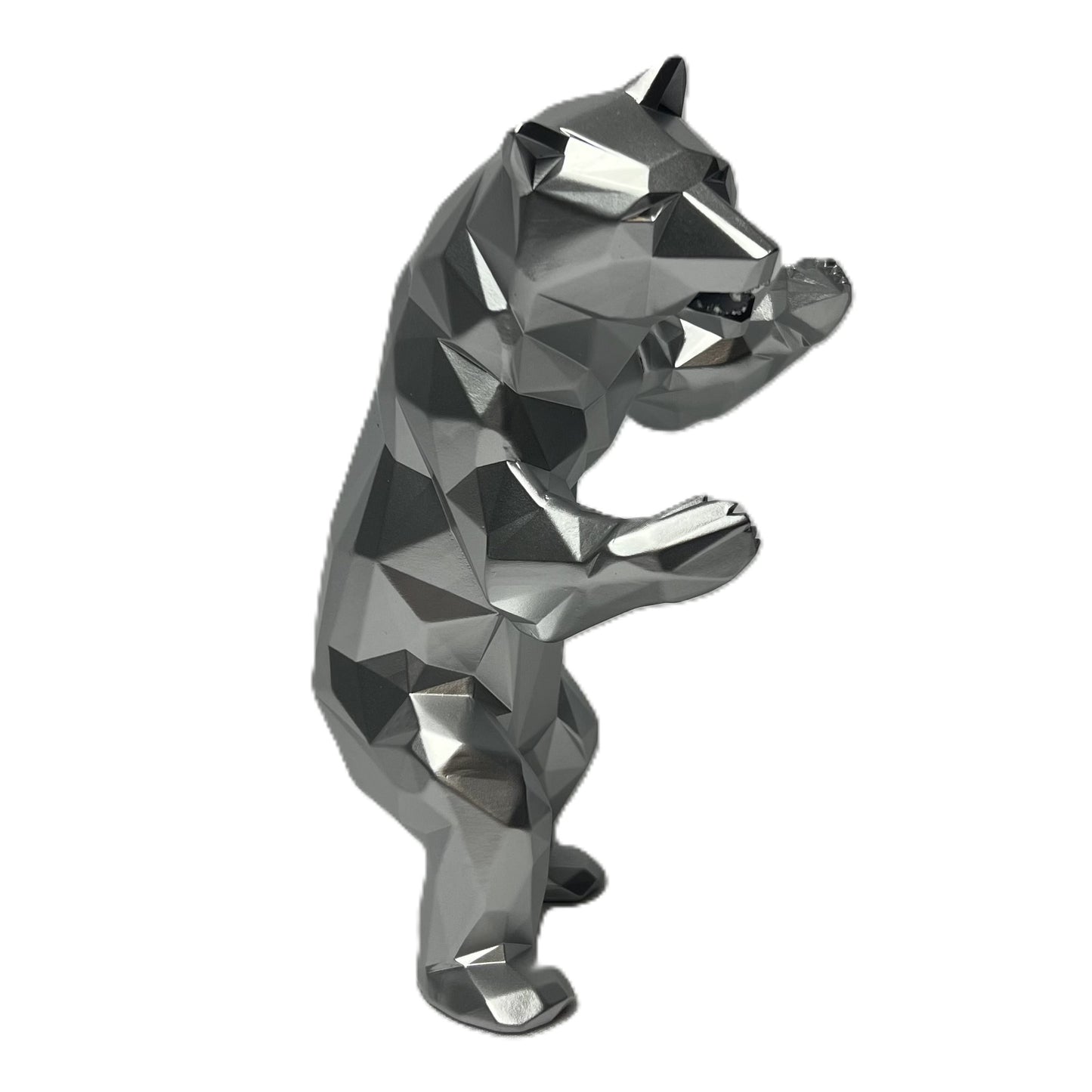 Richard Orlinski - kunstkado - Standing Bear Spirit Silver Matte edition limited Edition