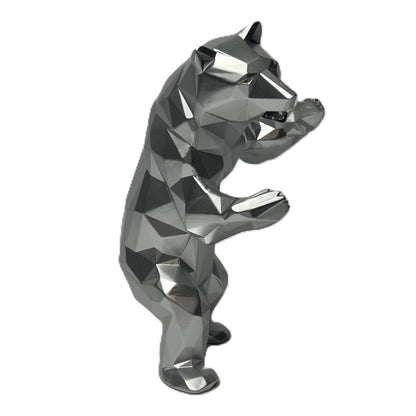 Richard Orlinski - kunstkado - Standing Bear Spirit Silver Matte edition limited Edition