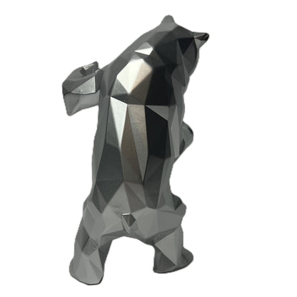 Richard Orlinski - kunstkado - Standing Bear Spirit Silver Matte edition limited Edition