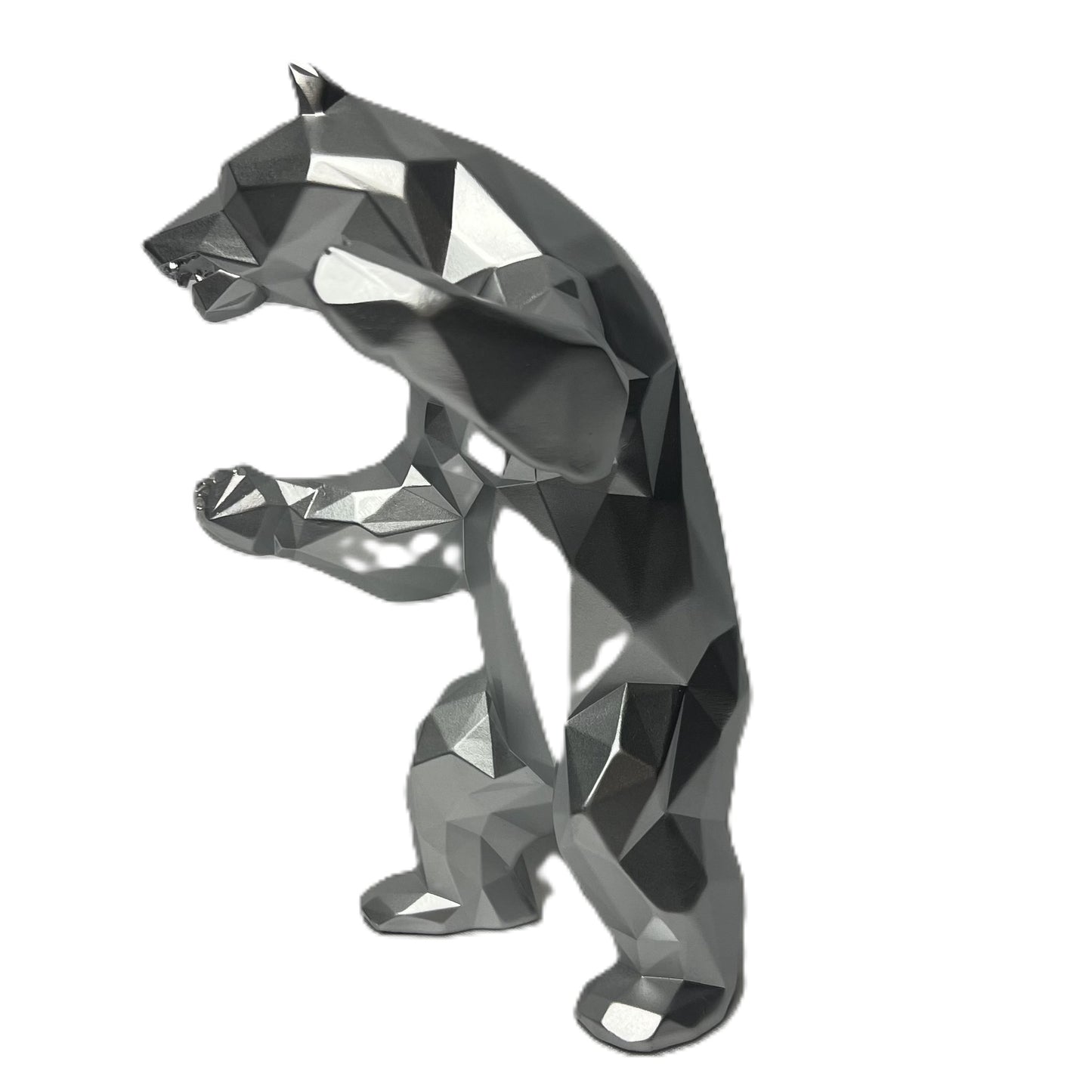 Richard Orlinski - kunstkado - Standing Bear Spirit Silver Matte edition limited Edition