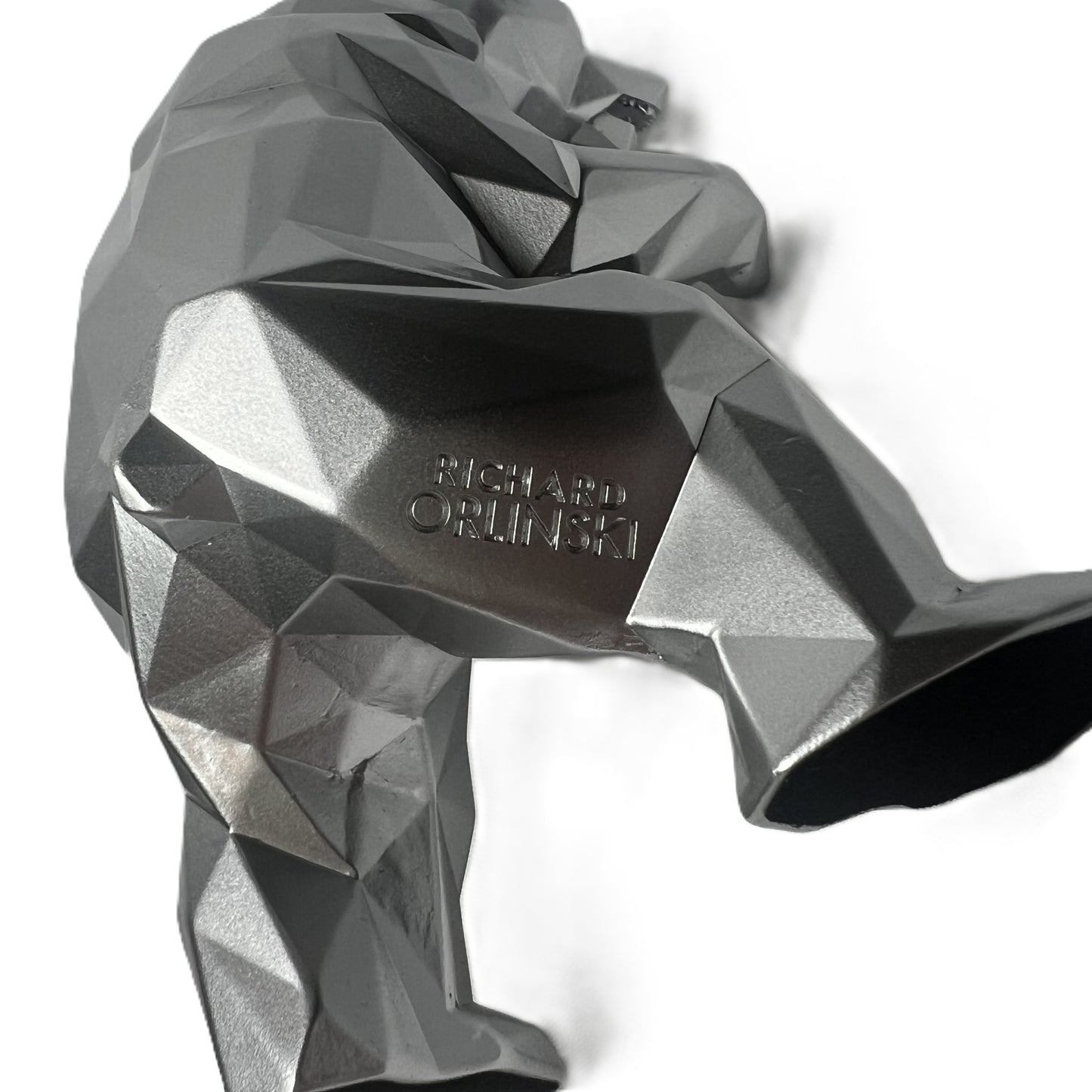 Richard Orlinski - kunstkado - Standing Bear Spirit Silver Matte edition limited Edition