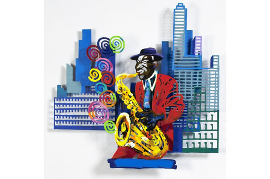 David Gerstein - Wall Sculpture - Jazz and the City - Saxophone