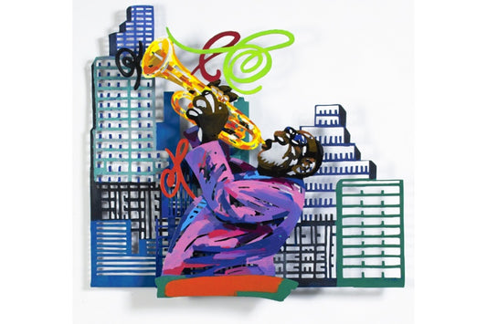 David Gerstein - Wall Sculpture - Jazz and the City - Trumpeter