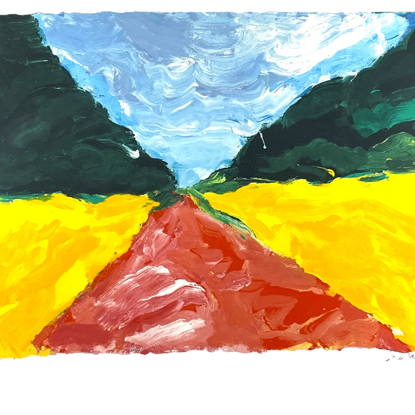 Jan Cremer - Zeefdruk - Landschap I