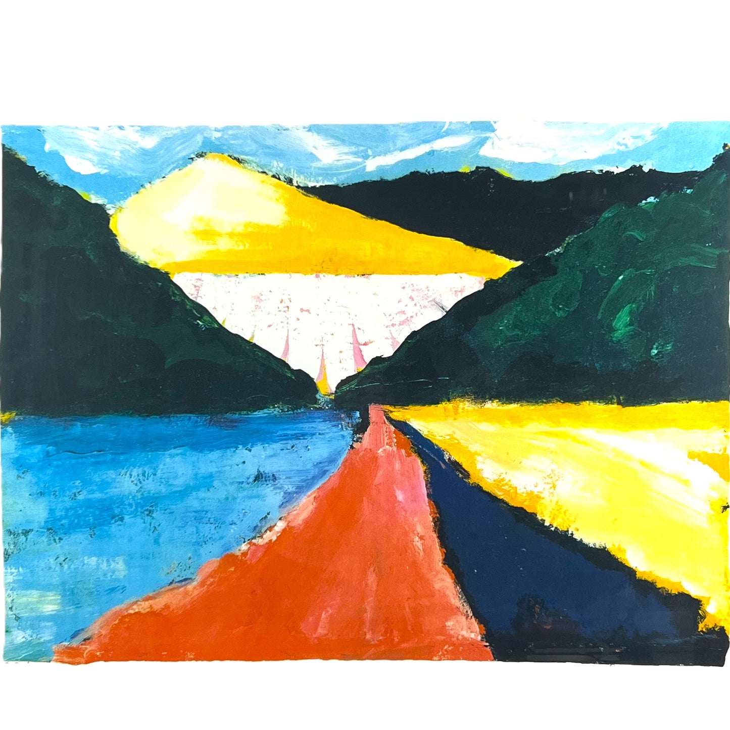 Jan Cremer - Zeefdruk - Landschap II