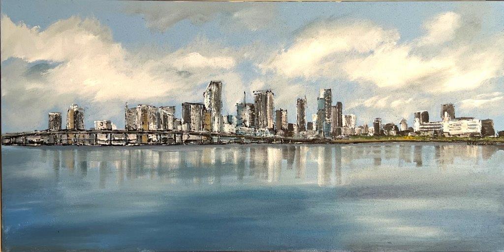 LIZ - Schilderij - Miami Skyline